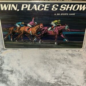 3M Vintage 1966 Win, Place & Show Horse Racing Board Game